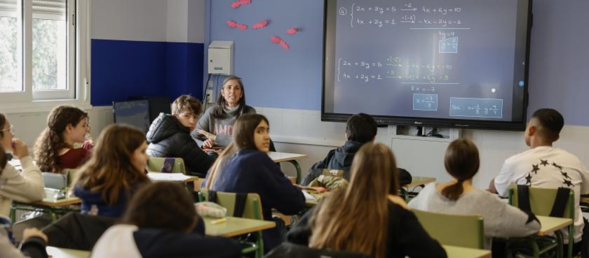 Aula de un colegio de Madrid