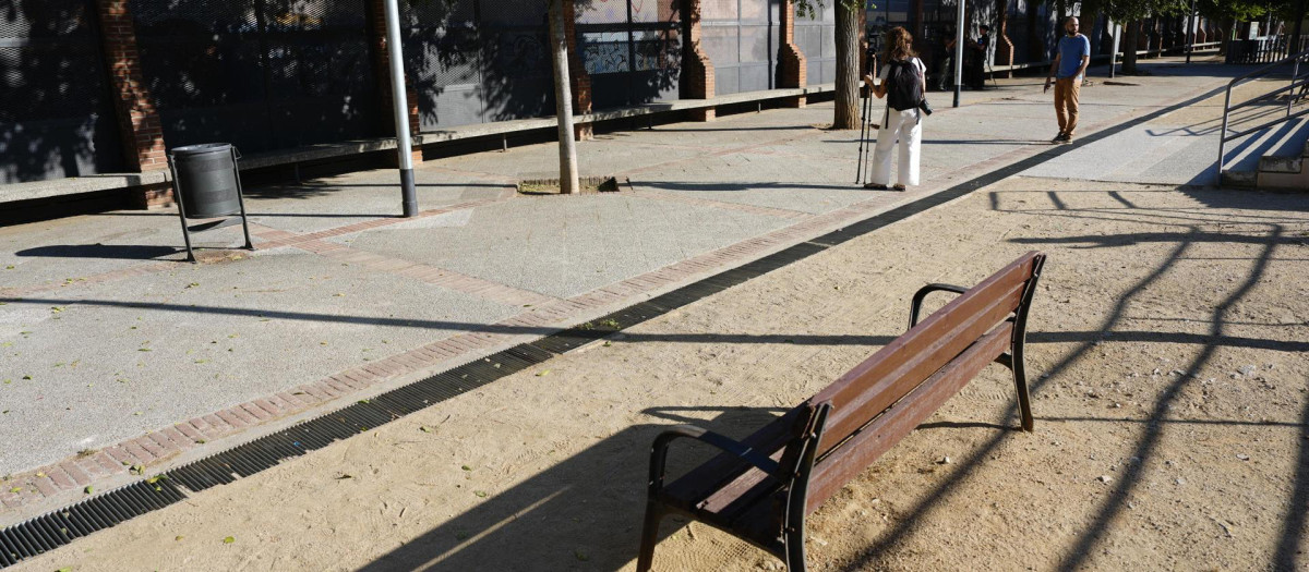 Parque de la Pegaso en el barrio de La Sagrera, en el distrito barcelonés de Sant Andreu, donde se produjo el tiroteo