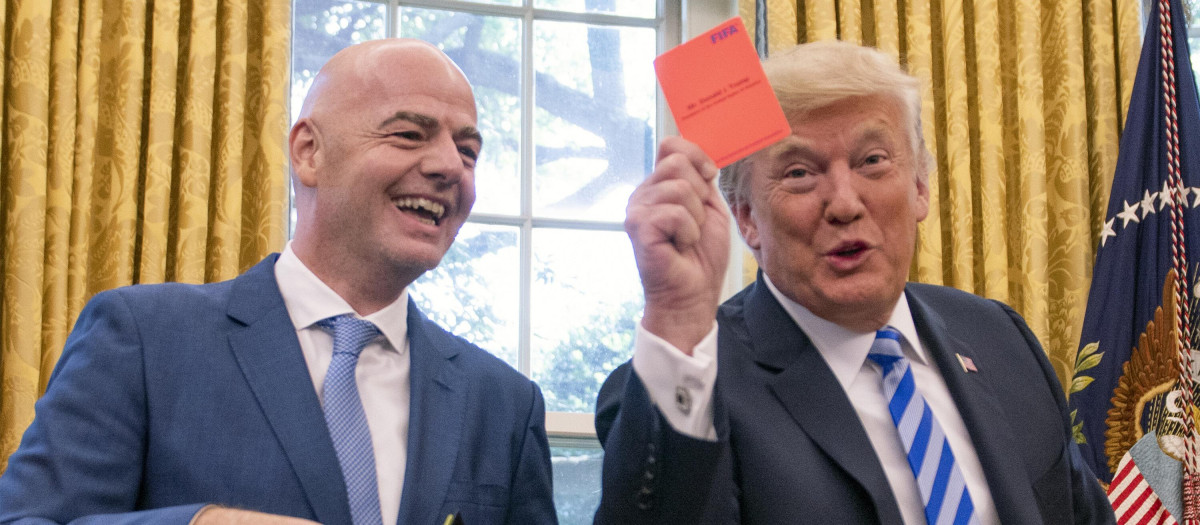 Gianni Infantino y Donald Trump, en el Despacho Oval