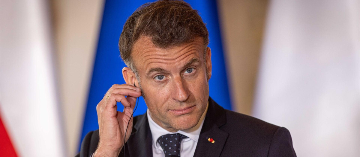 Emmanuel Macron en rueda de prensa