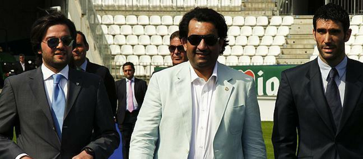 Al Thani cuando asumió la presidencia del Málaga CF