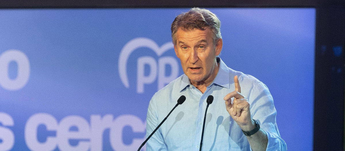 El presidente del Partido Popular, Alberto Núñez Feijóo