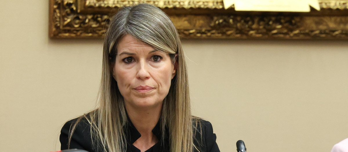 Imagen de Maribel Vilaplana tomada durante su comparecencia en la comisión de investigación del Congreso sobre la dana