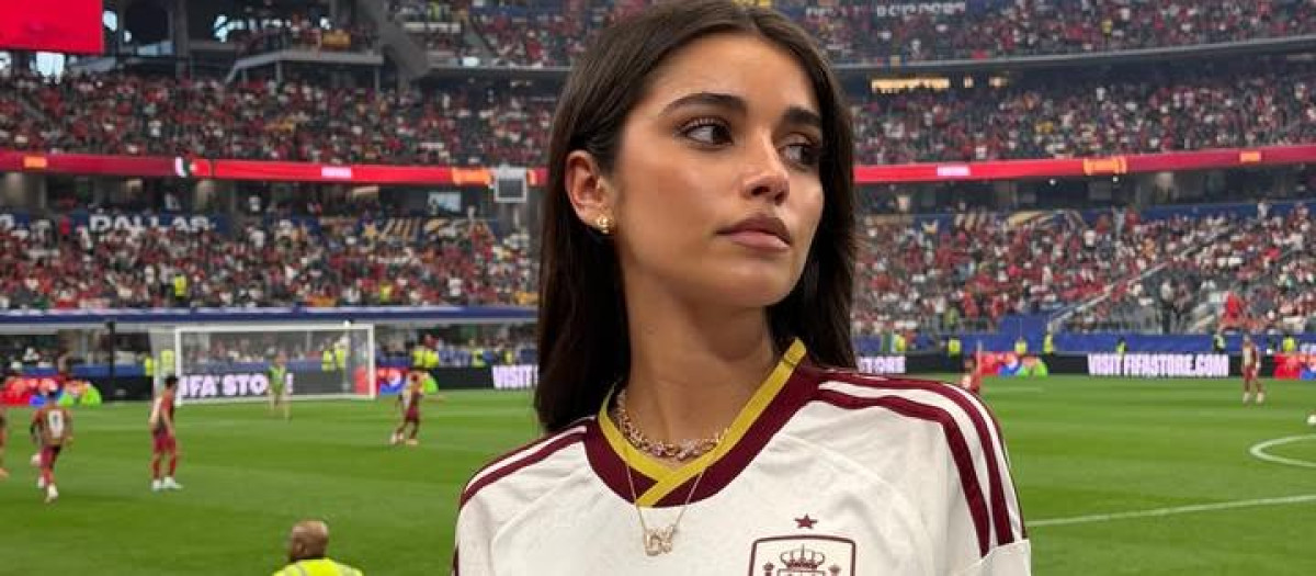 Inés García, en el partido de España contra Portugal