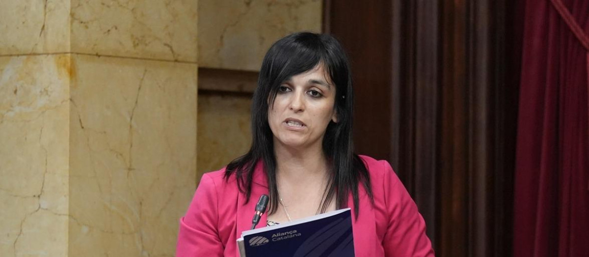 La presidenta de Aliança Catalana, Sílvia Orriols, en el pasado pleno del Parlament