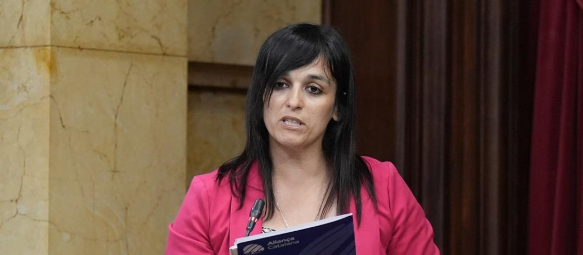 La presidenta de Aliança Catalana, Sílvia Orriols, en el pasado pleno del Parlament