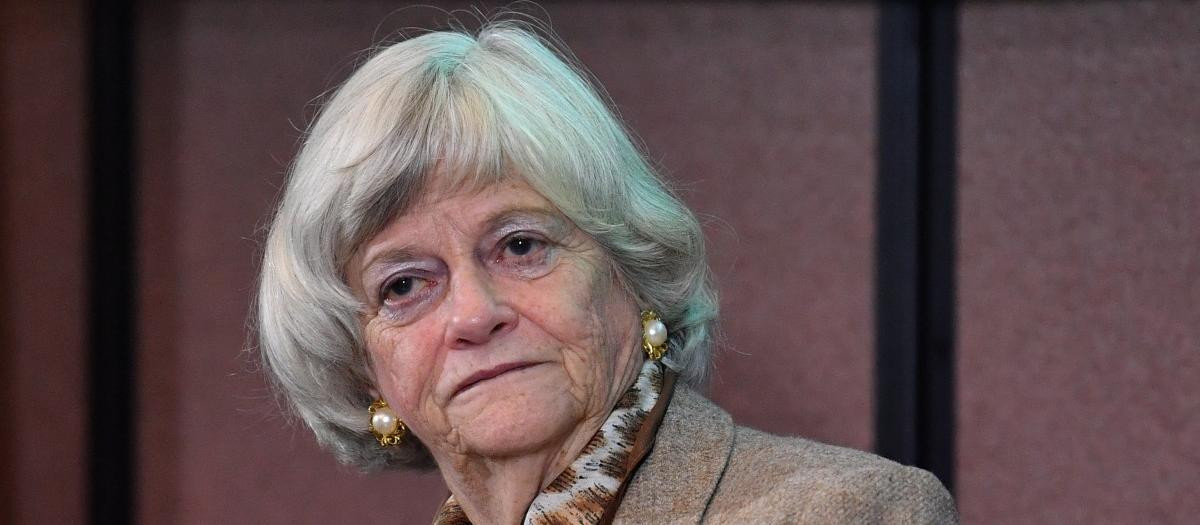 (FILES) Brexit Party MEP Ann Widdecombe sits on stage during an event to launch the Brexit Party general election campaign in London on November 1, 2019. UK police on Friday, July 10, launched a murder probe after a former British politician and ex-prisons minister was found dead in her home with serious injuries. (Photo by Ben STANSALL / AFP)