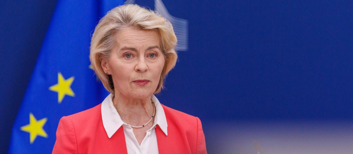 La presidenta de la Comisión Europea, Ursula Von der Leyen, este lunes en la presentación del informe de expertos sobre el acceso de menores a las redes sociales