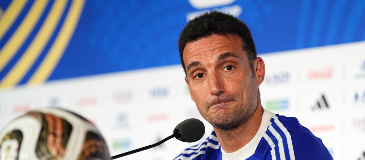 Lionel Scaloni, en la rueda de prensa previa al partido de semifinales entre Argentina e Inglaterra.