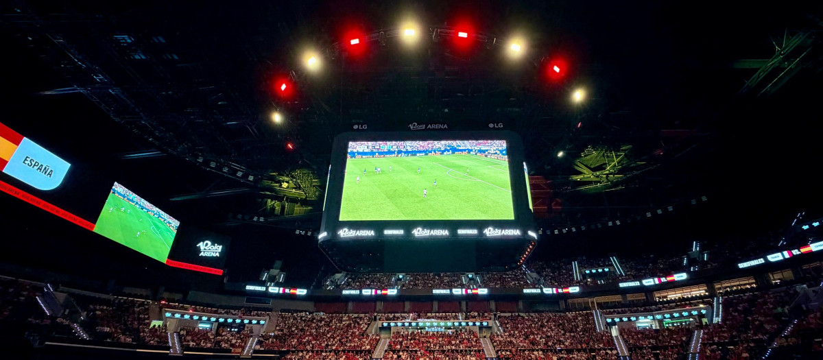 Imagen del Roig Arena tomada durante la semifinal del Mundial