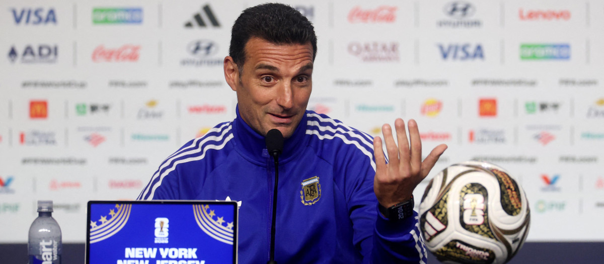 El seleccionador argentino Lionel Scaloni, en rueda de prensa