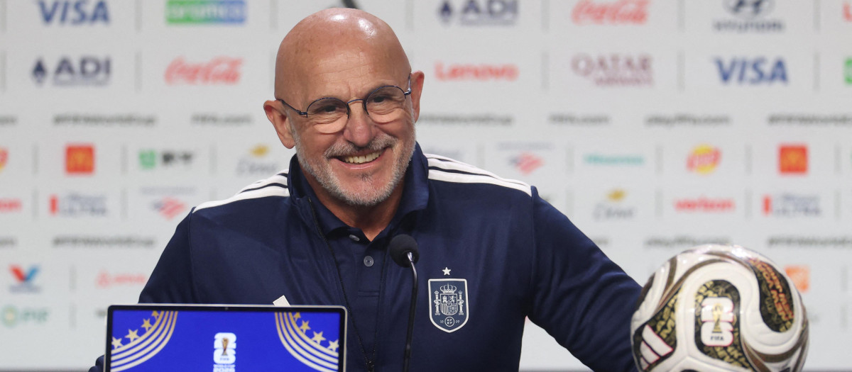 Luis de la Fuente, en la rueda de prensa previa a la final del Mundial