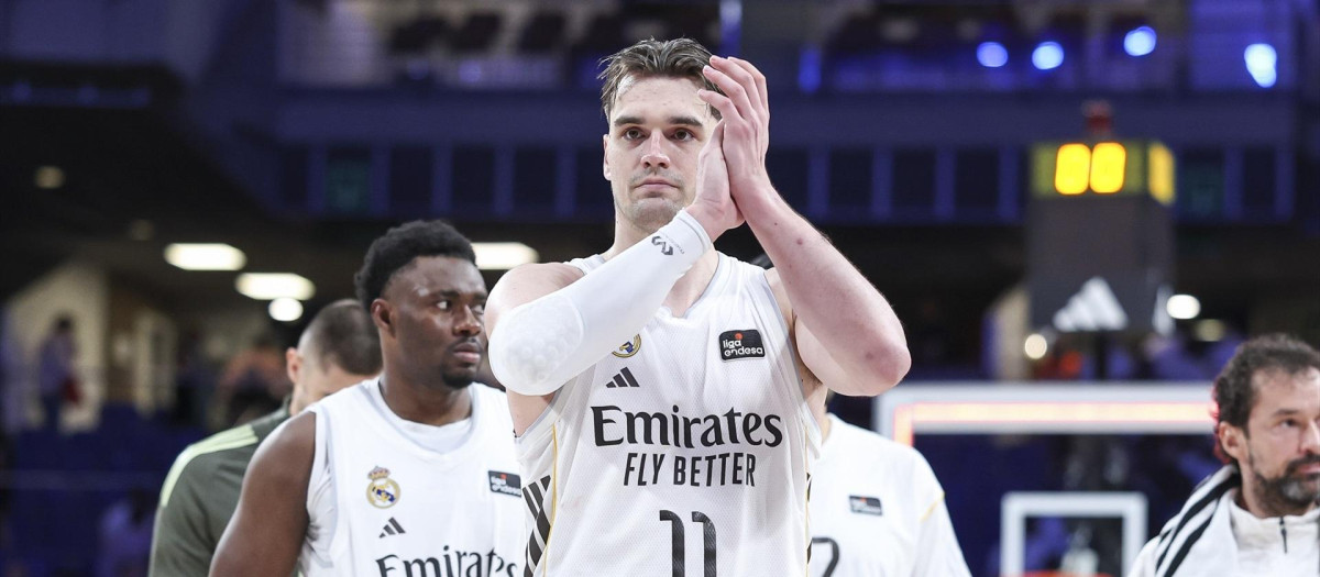 Mario Hezonja agradece el apoyo de la afición tras acabar la temporada con el Real Madrid