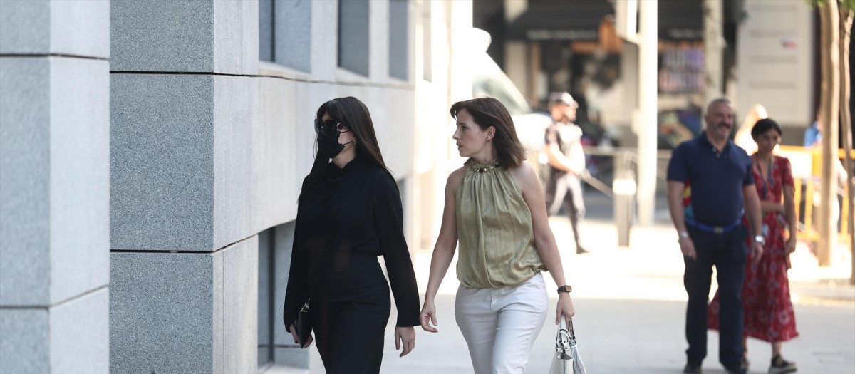 La expareja de José Luis Ábalos, Jessica Rodríguez, a su llegada a la Audiencia Nacional