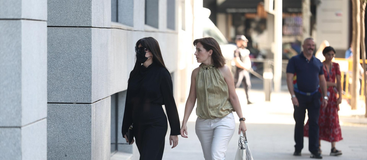 La expareja de José Luis Ábalos, Jessica Rodríguez, a su llegada a la Audiencia Nacional