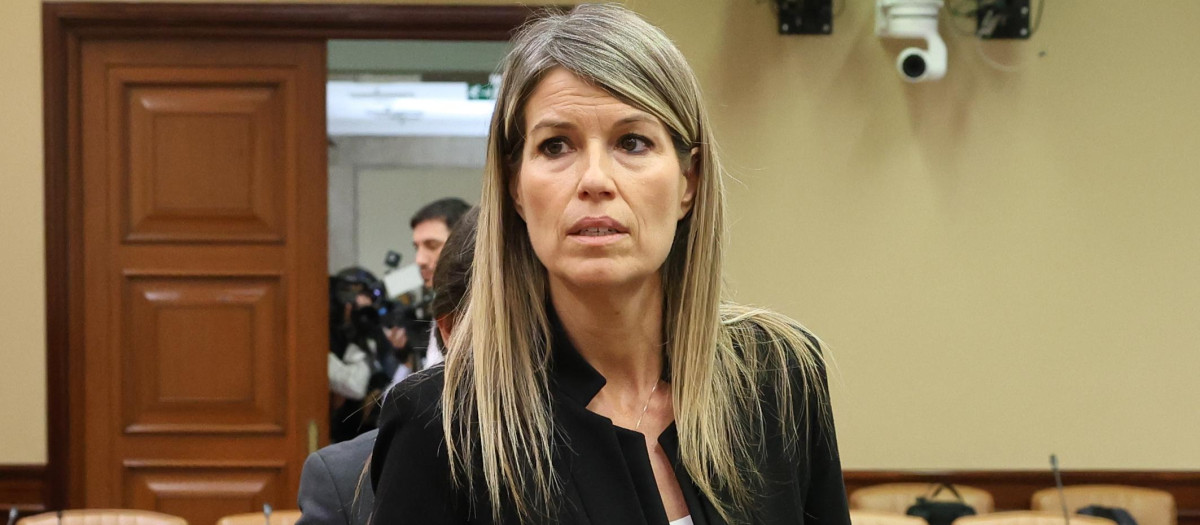 Imagen de Maribel Vilaplana tomada el día que compareció ante la comisión de investigación de la dana en el Congreso