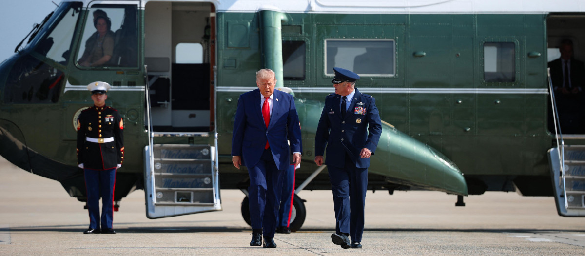 Donald Trump llega a Delaware, donde es la ceremonia de traslado de los caídos en la guerra de Irán