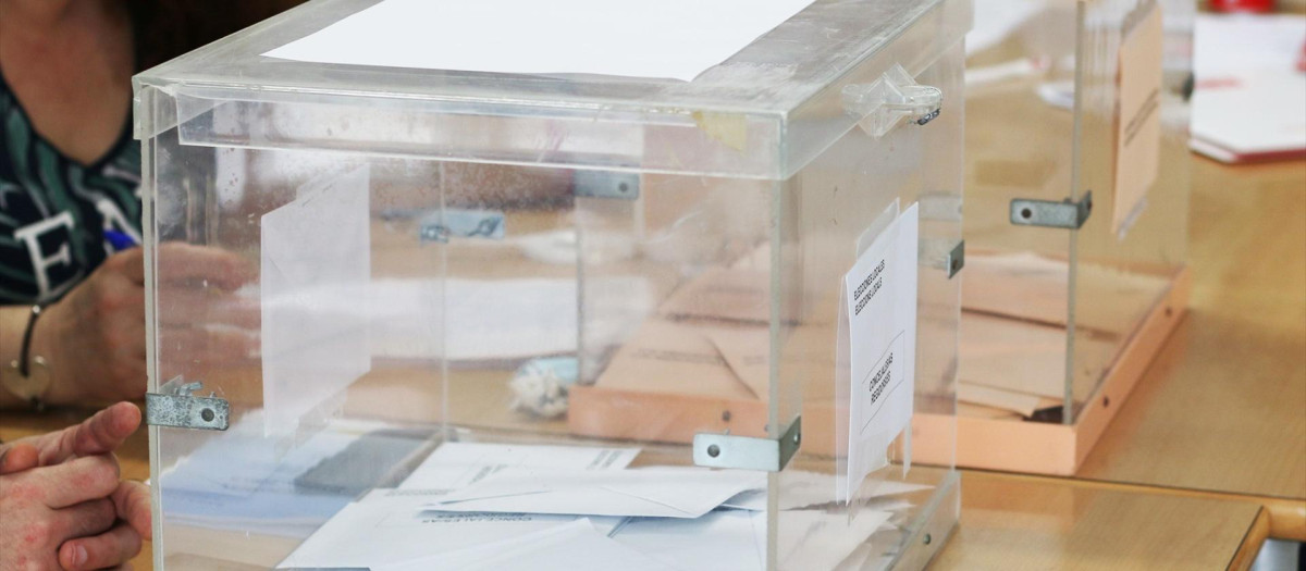 Urnas electorales en las últimas elecciones andaluzas