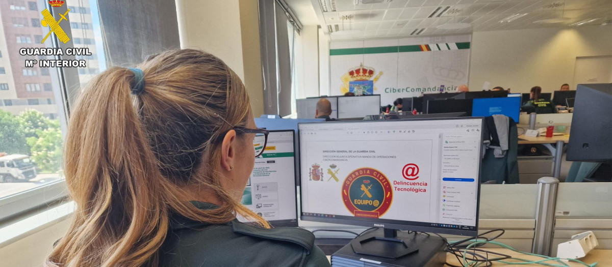 Imagen de una agente del equipo de Cibercomendancia de la investigación