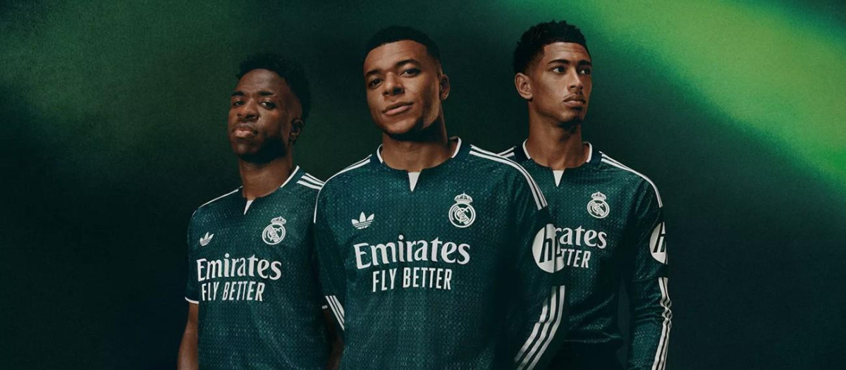 Imagen de la segunda equipación que lucirá el Real Madrid en la 2026-27