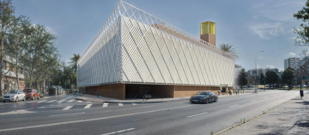 Diseño de la mezquita proyectada en una parcela del Polígono Sur