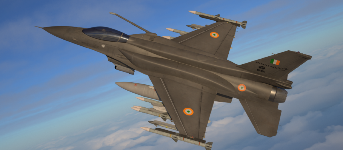 Recreación del caza de combate F-21 difundida por Lockheed Martin