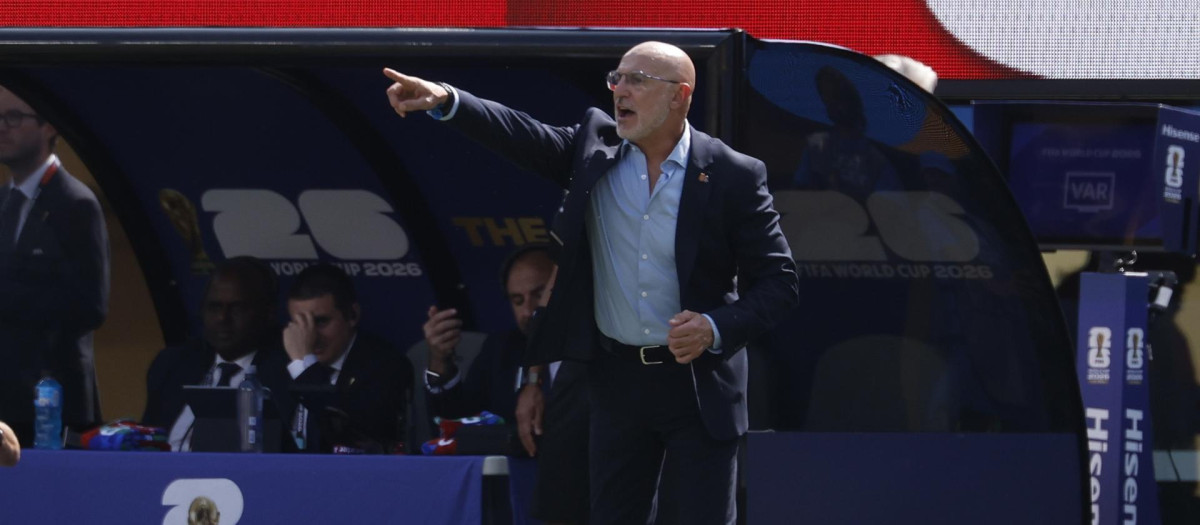 EAST RUTHERFORD (United States), 19/07/2026.- Spain's head coach Luis de la Fuente reacts during the FIFA World Cup 2026 final match Spain against Argentina, in New Jersey, USA, 19 July 2026. (España) EFE/EPA/SHAWN THEW