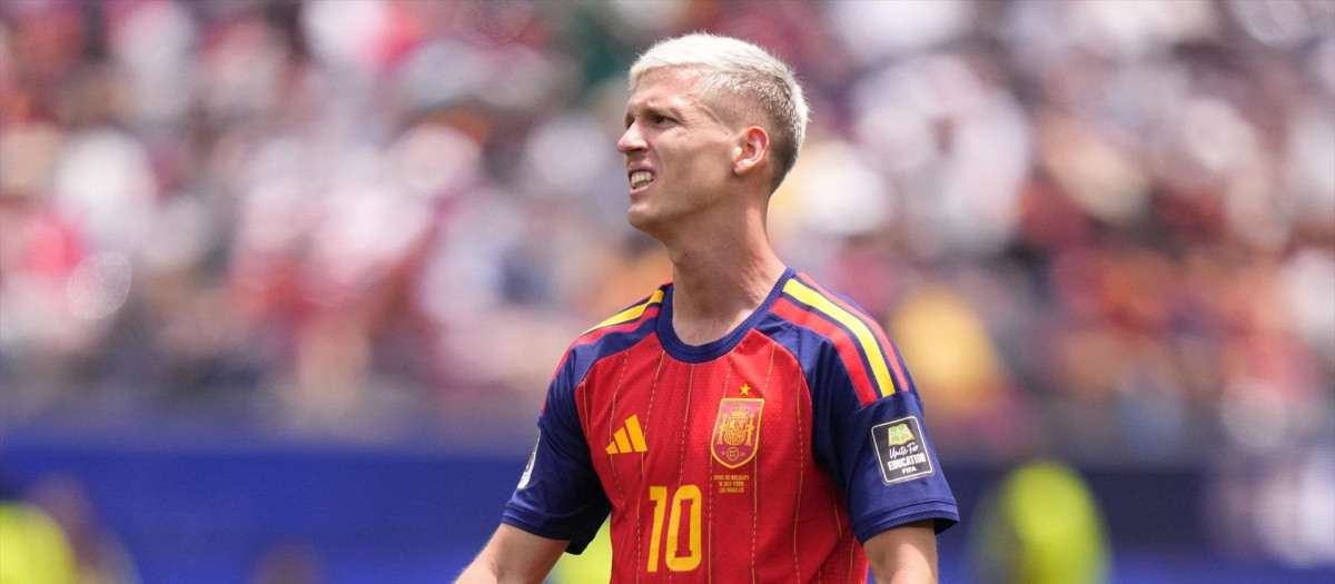 (Foto de ARCHIVO)
Dani Olmo of Spain reacts during the FIFA World Cup 2026 Quarter Final match between Spain and Belgium at Los Angeles Stadium on July 10, 2026 in Inglewood, California.

Jose Breton / AFP7 / Europa Press
09/7/2026 ONLY FOR USE IN SPAIN