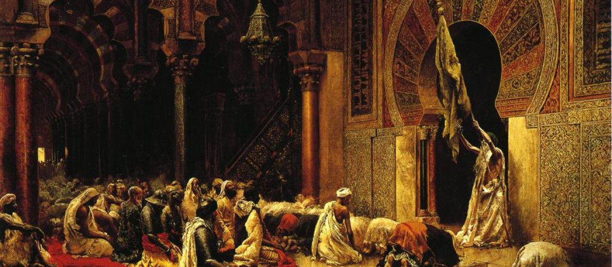 nterior de una mezquita en Córdoba (circa 1880), Edwin Lord Weeks , Museo de Arte Walters.
