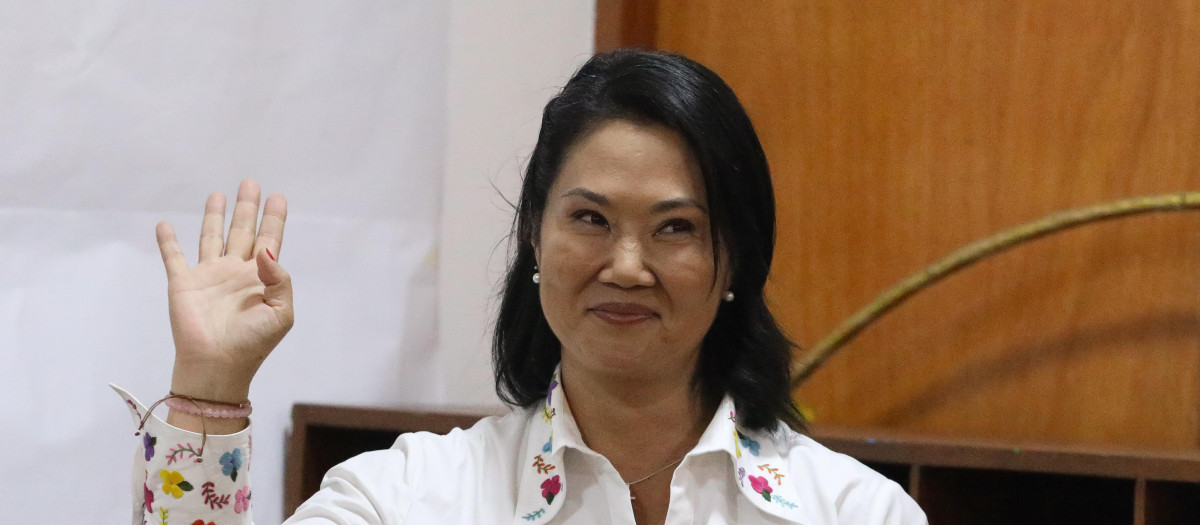 (Foto de ARCHIVO)
June 7, 2026, Lima, PERU: Presidential candidate KEIKO FUJIMORI of the Popular Force party in Lima, waves after vote in Lima

Europa Press/Contacto/Mariana Bazo
07/6/2026