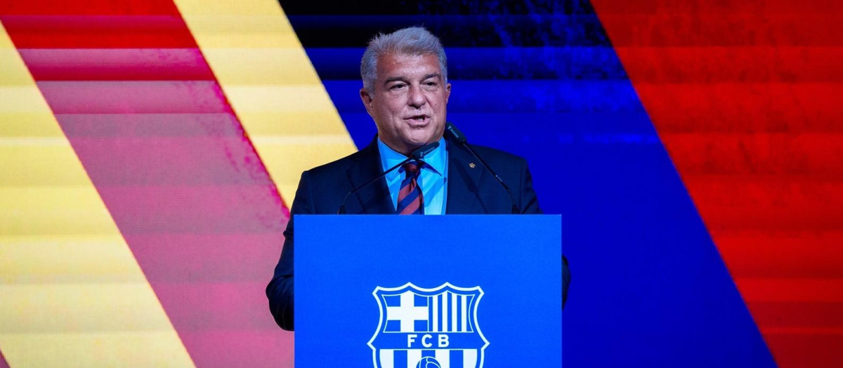 El presidente del FC Barcelona, Joan Laporta