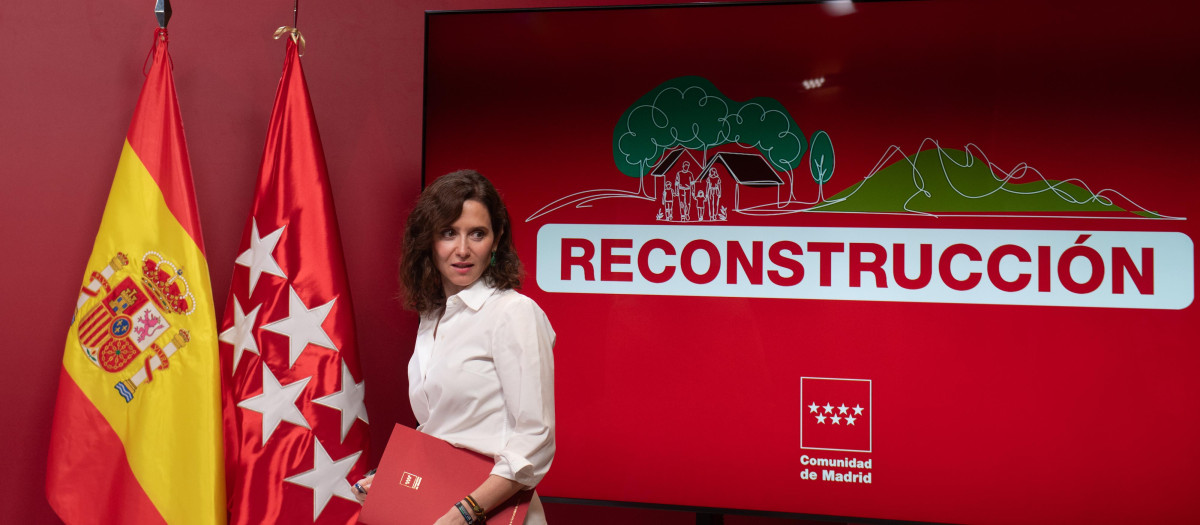 La presidenta de la Comunidad de Madrid, Isabel Díaz Ayuso