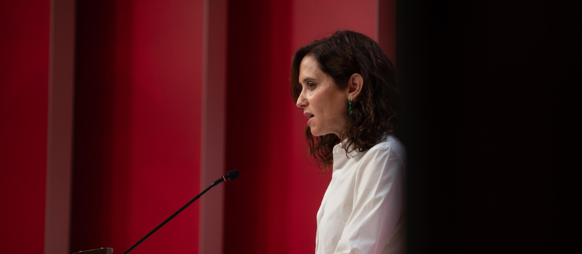 La presidenta de la Comunidad de Madrid, Isabel Díaz Ayuso