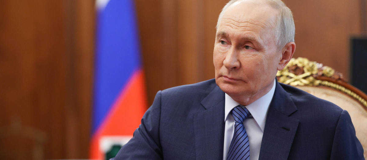 RUSSIA, MOSCOW - JULY 6, 2026: Vladimir Putin, President of Russia, attends a meeting with Dmitry Milyayev, Tula Region Governor, at the Moscow Kremlin. Gavriil Grigorov/Russian Presidential Press and Information Office/TASS