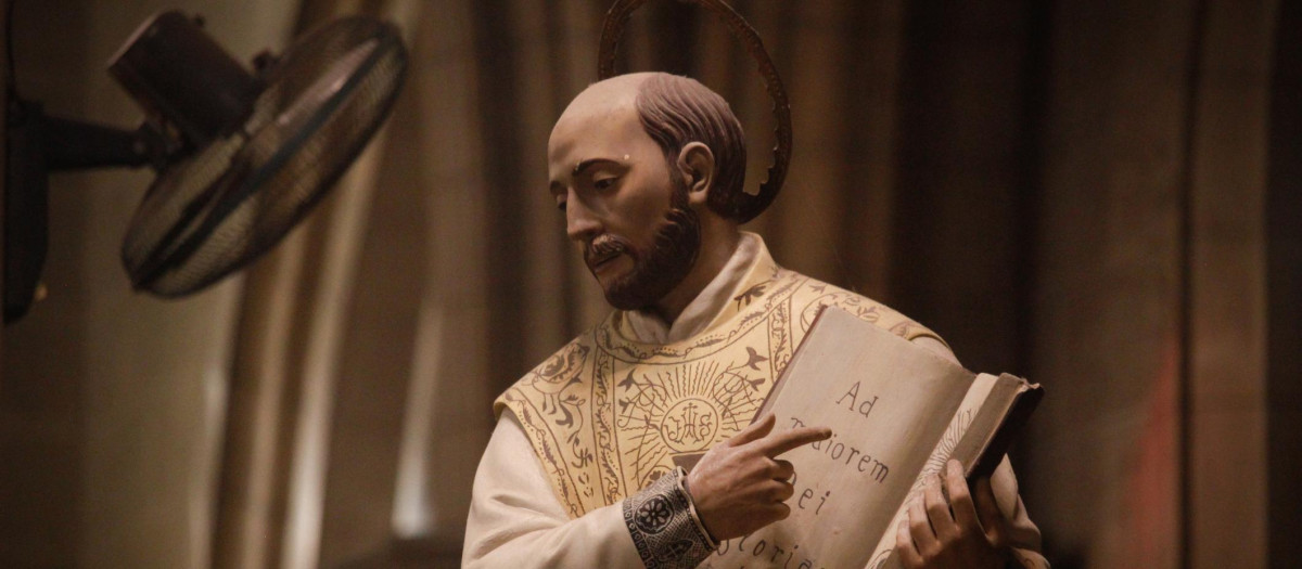 Imagen de san Ignacio de Loyola en la iglesia del Sagrado Corazón de Jesús en La Habana