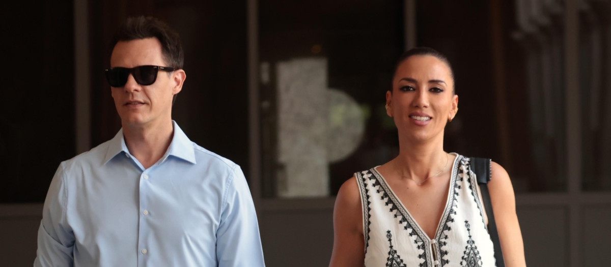 Christian Gálvez y Patricia Pardo a su llegada a un restaurante, a 29 de julio de 2026, en Madrid (España).