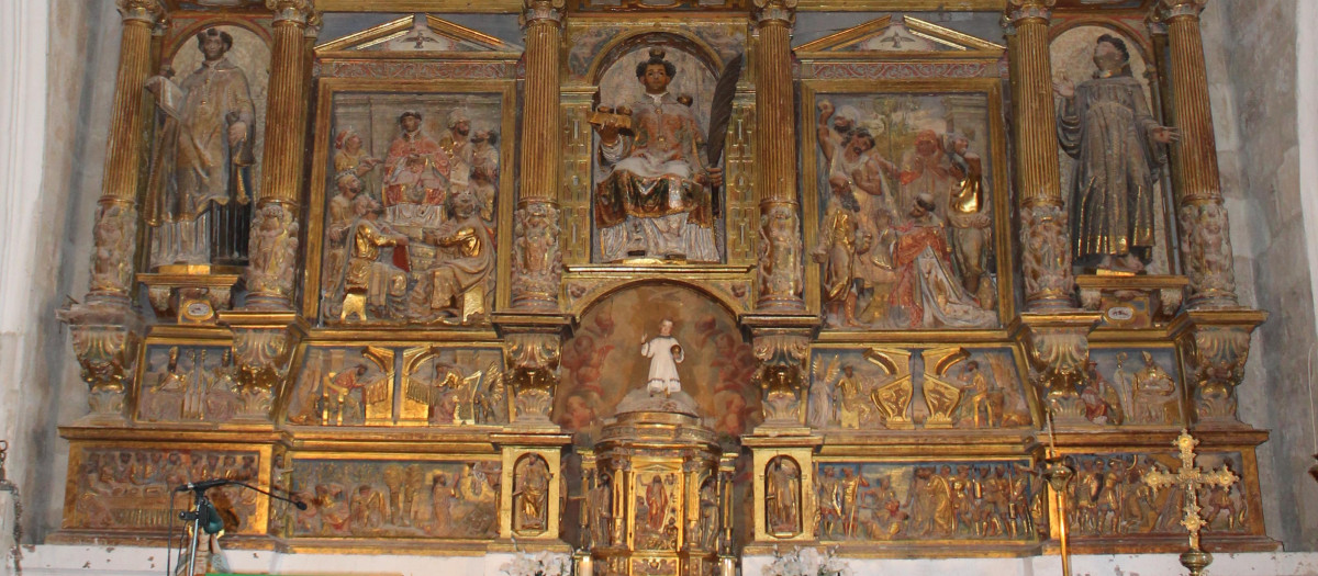 Retablo mayor de la iglesia de San Esteban Protomártir de Mazuela, Burgos