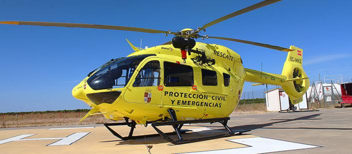 Helicóptero del Grupo de Rescate de la Junta de Castilla y León