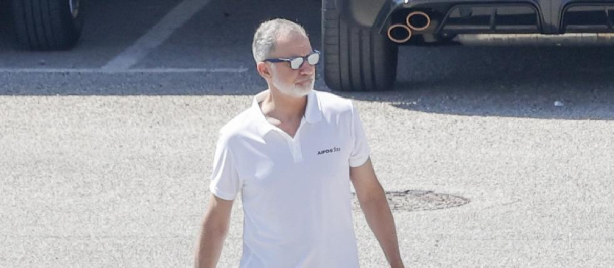 Spanish King Felipe VI sailing on yacht Hispania in Mallorca on Monday, 03 August 2026.