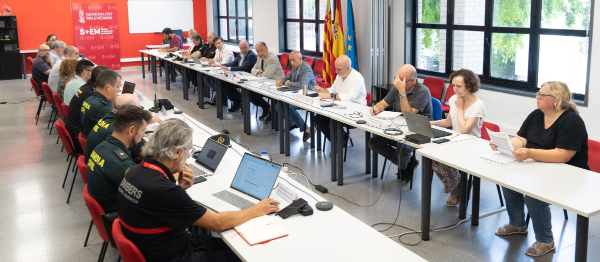 Imagen de la reunión por el dispositivo de emergencia ante el eclipse del 12 de octubre en la Comunidad Valenciana.
