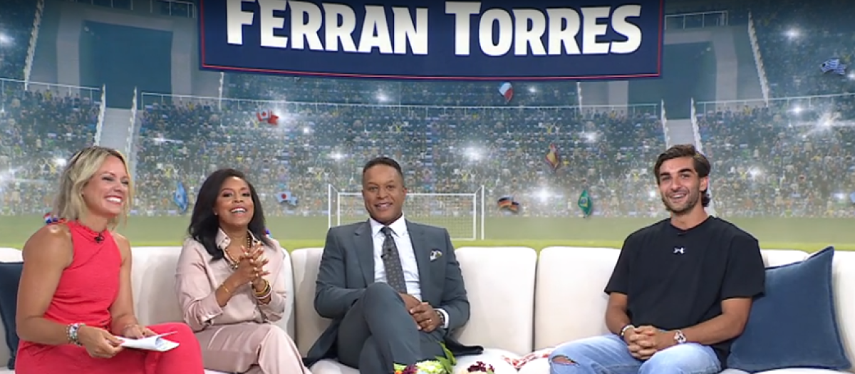 Ferran Torres en el plató de 'Today'