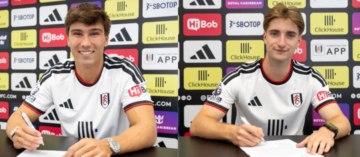 Gonzalo y César Palacios tras firmar el contrato