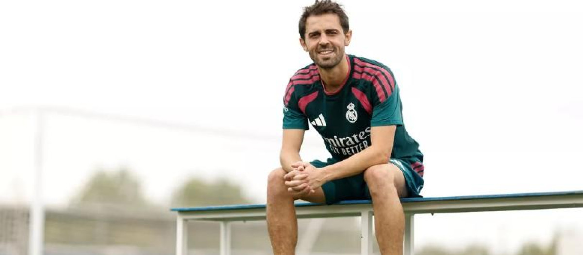 Bernardo Silva, en su primer entrenamiento como jugador del Real Madrid