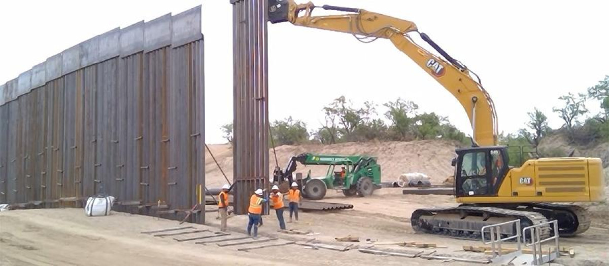 Avances en la construcción del muro fronterizo de EE.UU. en la frontera con México
