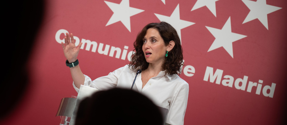 La presidenta de la Comunidad de Madrid, Isabel Díaz Ayuso