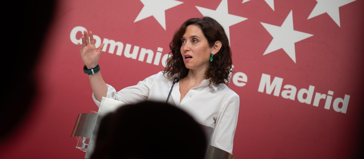 La presidenta de la Comunidad de Madrid, Isabel Díaz Ayuso