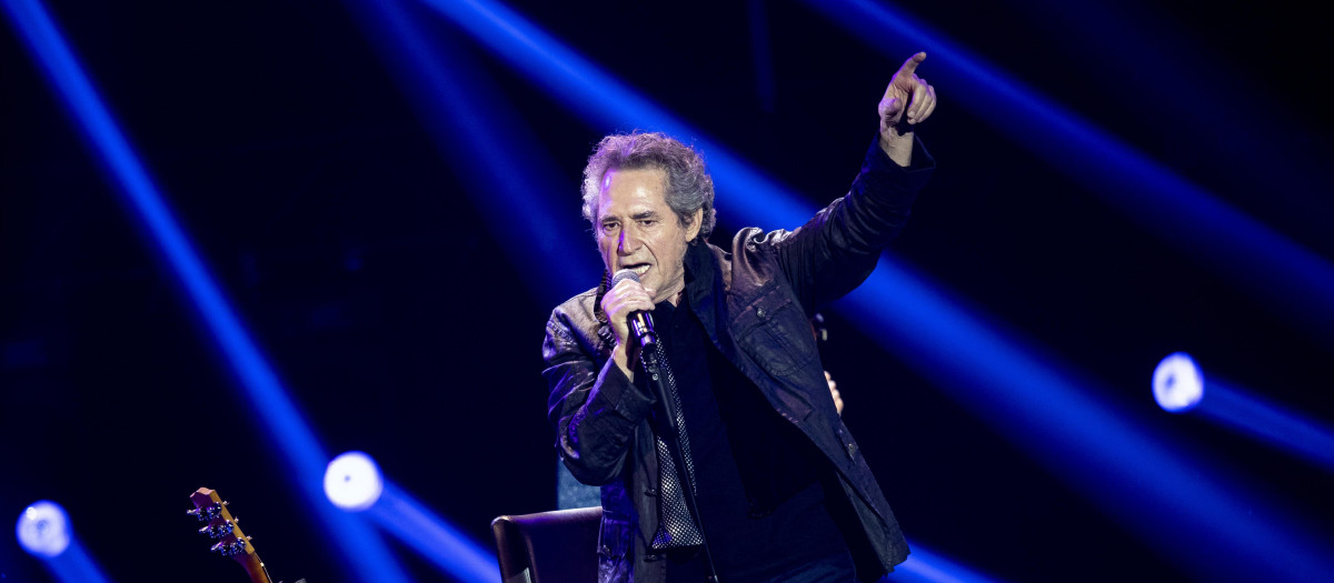 Miguel Ríos durante uno de sus conciertos