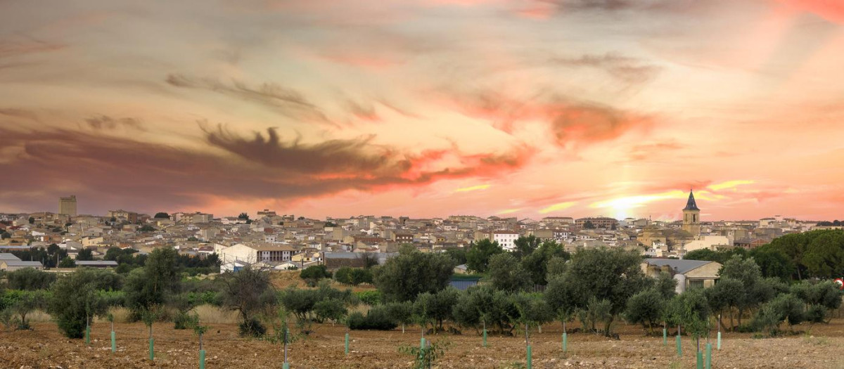 Atardecer en Tarazona de La Mancha, Albacete