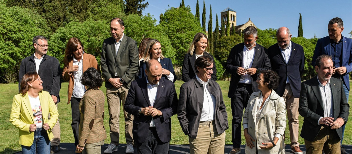 El presidente de la Generalitat, Salvador Illa, en la IV Jornada de Trabajo del Govern, en Sant Fruitós de Bages