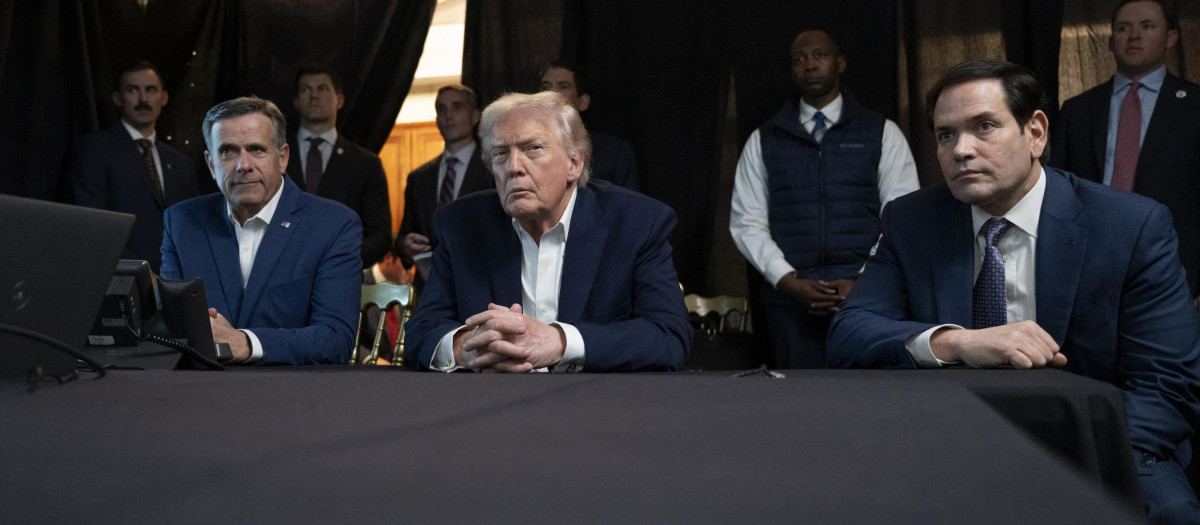 El director de CIA,  John Ratcliffe, el presidente Donald Trump y el Secretario de Estado, Marco Rubio en una foto de archivo